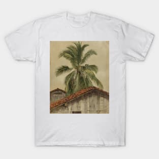 Palm Trees and Housetops, Ecuador by Frederic Edwin Church T-Shirt